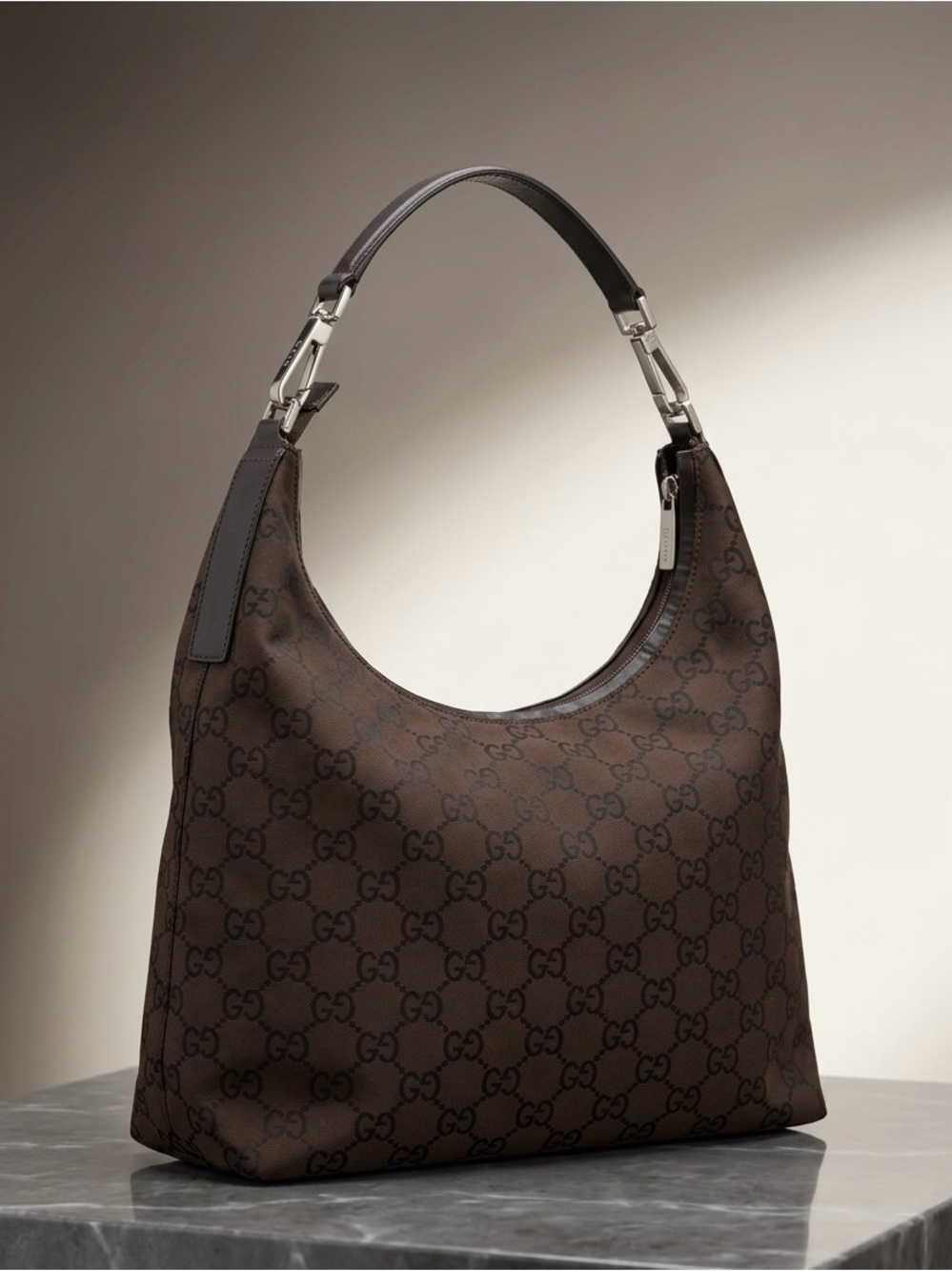 Gucci Brown GG Jacquard Interior with Leather Logo Patch